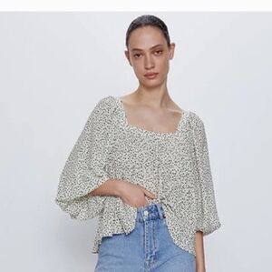 Zara flowery long sleeve